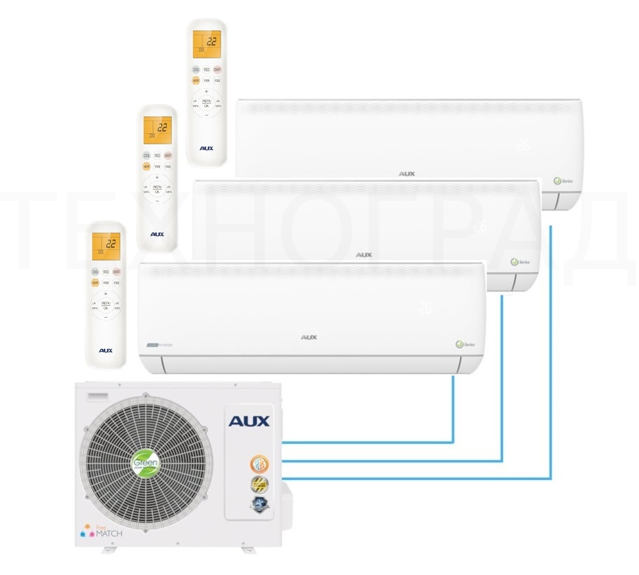 Мультисплит-система AUX AM3-H21 + AMWM-H07 + AMWM-H07 + AMWM-H07